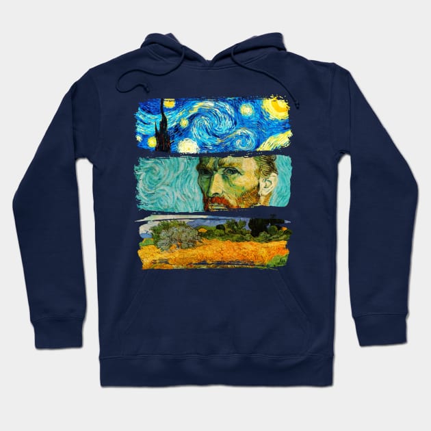 Cool Tees Van Gogh Art and Culture Hoodie by COOLTEESCLUB